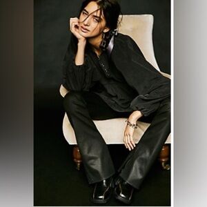 Free People Black Tunic Top